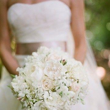 Photo: Hot on Pinterest: This romantic bouquet of garden roses in shades of cream and dusty pink, along with lily of the valley, sweet peas, and lamb’s ear is earning rave reviews from fellow pinners. http://ow.ly/aBUPJ