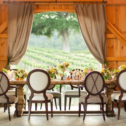 Photo: Our obsession with vineyard venues continues... Photography By / Mike Larson Inc. Floral Design By / panacea event floral design Event Design + Styling By / Mark Padgett Wedding Design http://www.stylemepretty.com/2012/08/03/great-gatsby-inspired-photo-shoot-by-mark-padgett-wedding-design/
